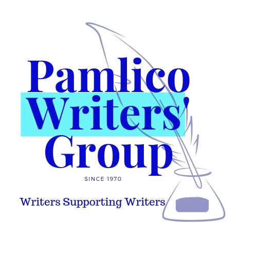 Pamlico Writers' Group logo with name and old fashioned pen and ink